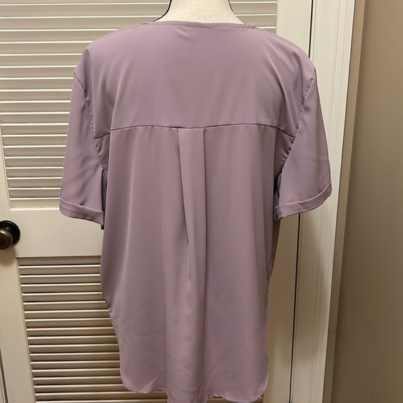 129. Lilac Top - Oversized, Wrap Front, Twist Front - Picture 11 of 16